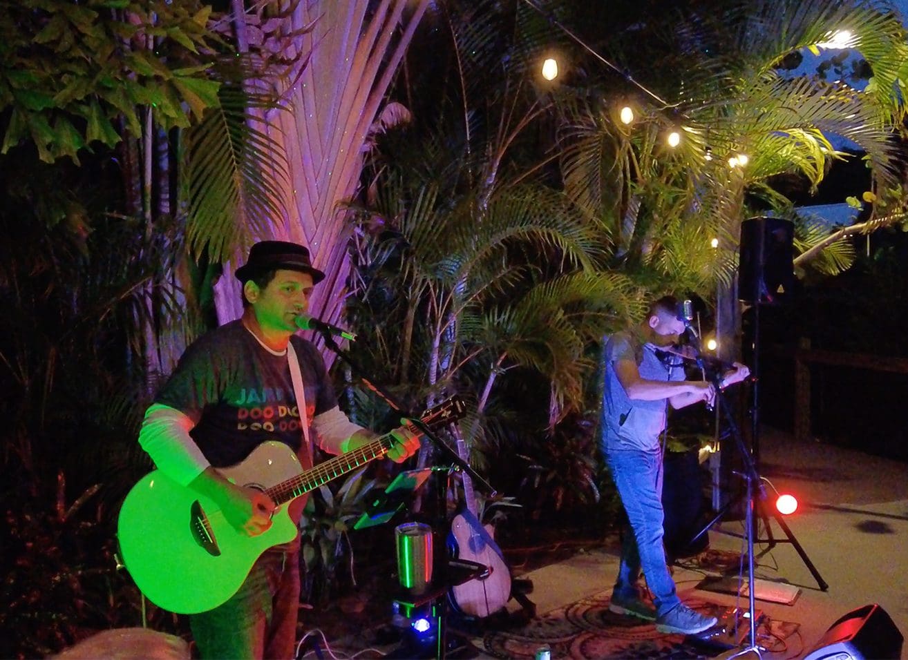 band playing at event at Lands of Change